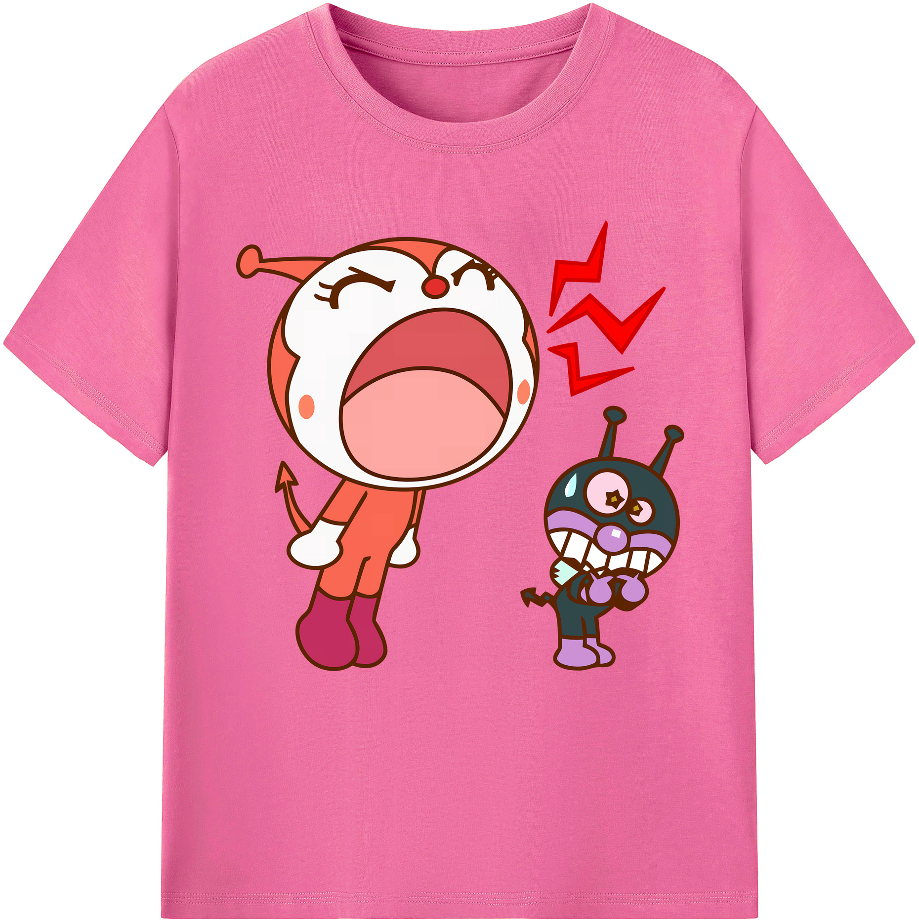 （画像用） アンパンマン Anpanman レディースカジュアルプリントTシャツ（綿100％）